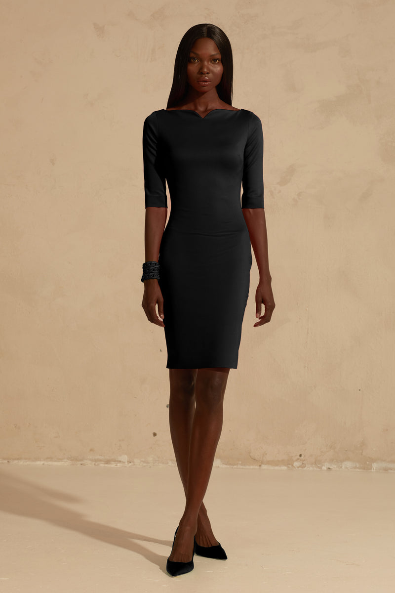 Pencil Dress with Half Sleeves – L'MOMO